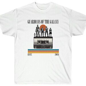 Galaxy Guardians Inspired Graphic T-Shirt | Retro Sci-Fi Cassette Tee | Vintage